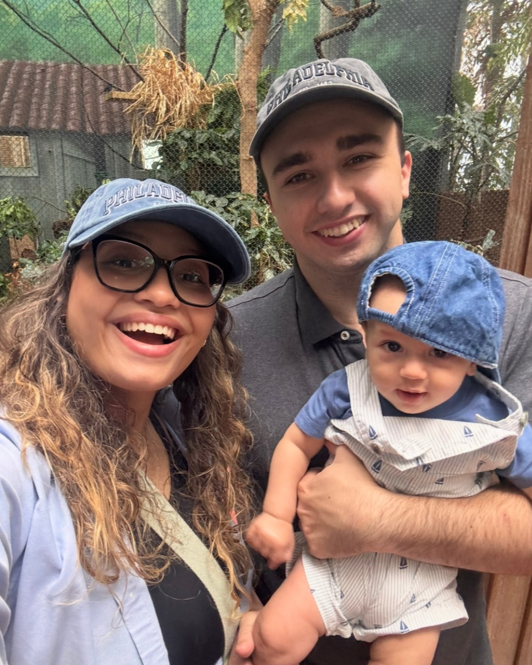 James, Laura and Jesse together on a family day